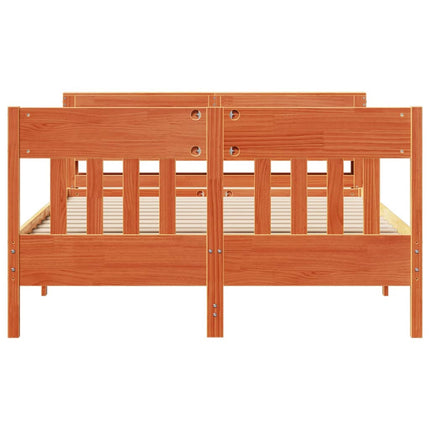 Letto senza Materasso Marrone Cera 120x190 cm in Legno di Pino