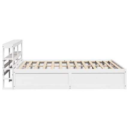Giroletto con Testiera Bianco 150x200 cm Legno Massello di Pino