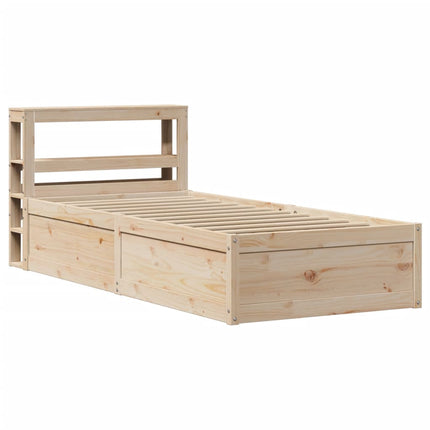 Giroletto con Testiera 90x190 cm in Legno Massello di Pino
