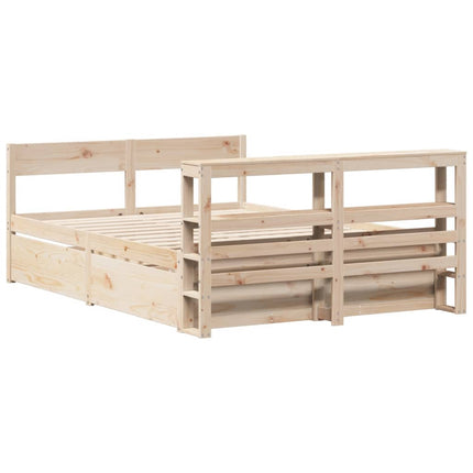 Letto senza Materasso 120x200 cm in Legno Massello di Pino