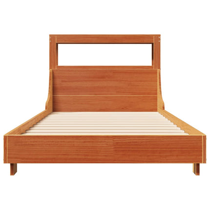 Letto senza Materasso Marrone Cera 90x190 cm in Legno di Pino