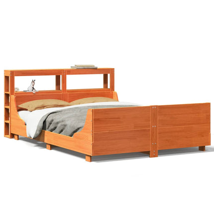 Letto senza Materasso Marrone Cera 150x200 cm in Legno di Pino