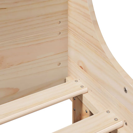 Letto senza Materasso 140x200 cm in Legno Massello di Pino