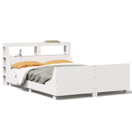Letto senza Materasso Bianco 140x200 cm Legno Massello di Pino