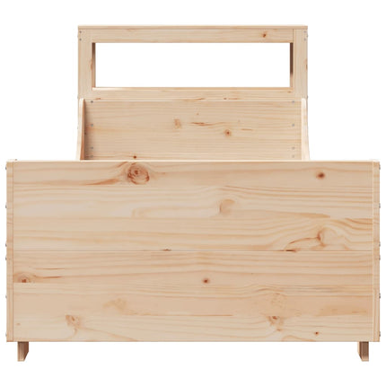Giroletto senza Materasso 100x200 cm in Legno Massello di Pino