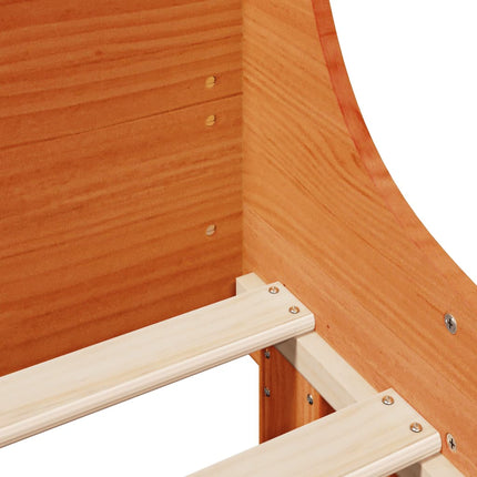 Letto senza Materasso Marrone Cera 90x200 cm Legno di Pino