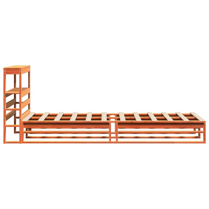 Letto senza Materasso Marrone Cera 90x200 cm Legno di Pino