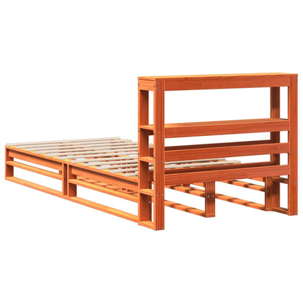 Letto senza Materasso Marrone Cera 90x190 cm in Legno di Pino
