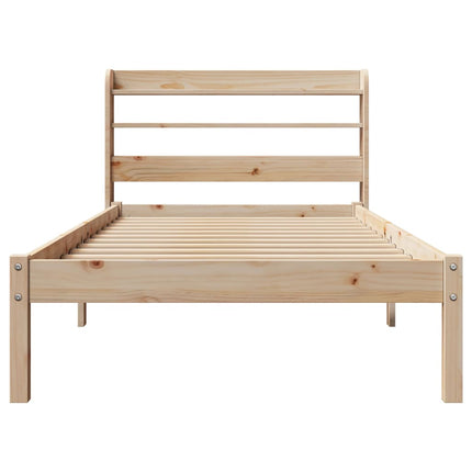 Letto senza Materasso 90x190 cm in Legno Massello di Pino