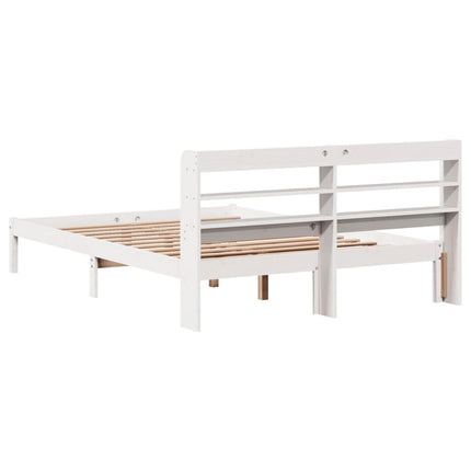Letto senza Materasso Bianco 120x200 cm Legno Massello di Pino