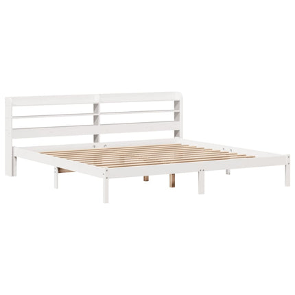 Letto senza Materasso Bianco 180x200 cm Legno Massello di Pino