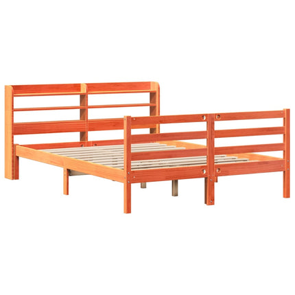Letto senza Materasso Marrone Cera 160x200 cm in Legno di Pino