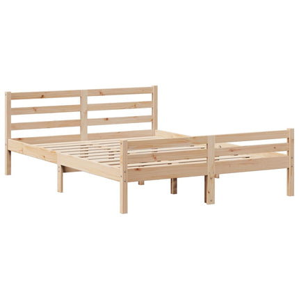 Giroletto con Testiera 120x190 cm in Legno Massello di Pino