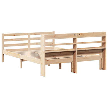 Giroletto con Testiera 135x190 cm in Legno Massello di Pino