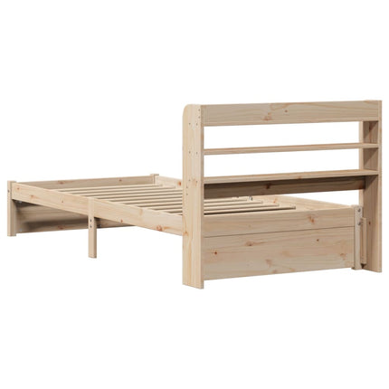 Giroletto con Testiera 75x190 cm in Legno Massello di Pino