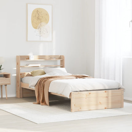 Giroletto con Testiera 100x200 cm Legno Massello di Pino