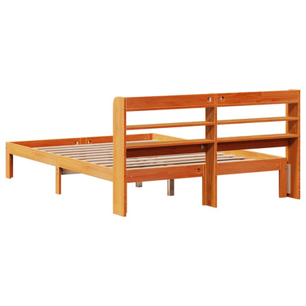 Letto senza Materasso Marrone Cera 135x190 cm in Legno di Pino