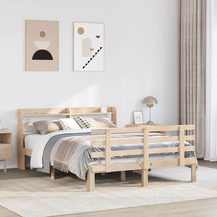 Giroletto con Testiera 140x190 cm in Legno Massello di Pino