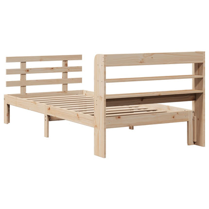 Giroletto con Testiera 100x200 cm Legno Massello di Pino
