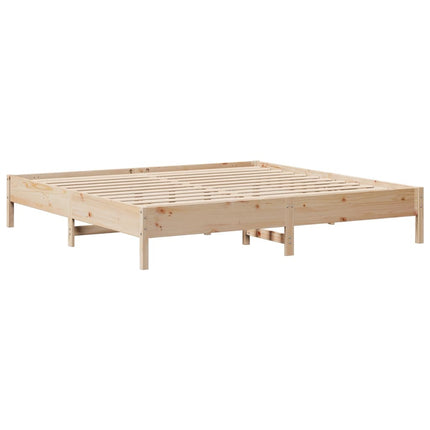Letto senza Materasso 200x200 cm in Legno Massello di Pino