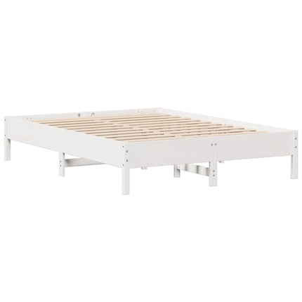 Letto senza Materasso Bianco 150x200 cm Legno Massello di Pino