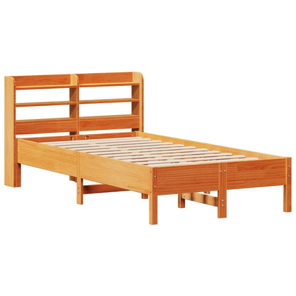 Letto senza Materasso Marrone Cera 90x190 cm in Legno di Pino