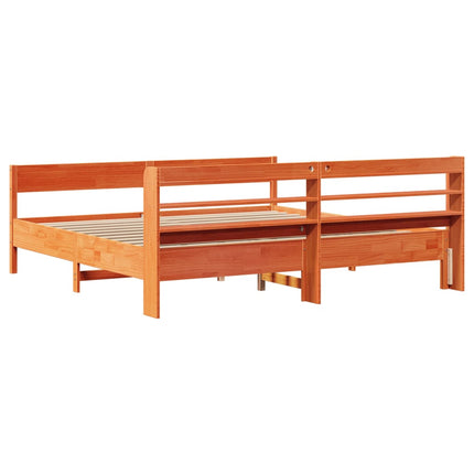 Letto senza Materasso Marrone Cera 180x200 cm in Legno di Pino