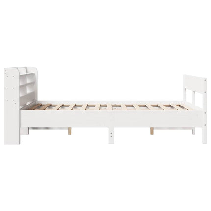 Letto senza Materasso Bianco 120x190 cm Legno Massello di Pino