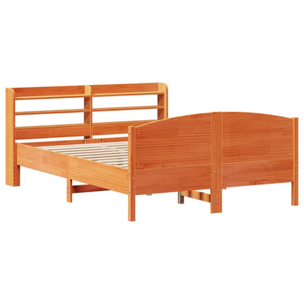 Giroletto senza Materasso Marrone Cera 140x200cm Massello Pino
