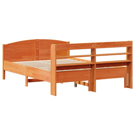 Giroletto senza Materasso Marrone Cera 140x200cm Massello Pino