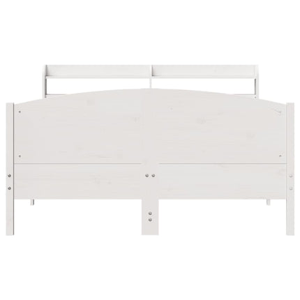 Letto senza Materasso Bianco 120x190 cm Legno Massello di Pino