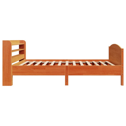 Letto senza Materasso Marrone Cera 100x200 cm in Legno di Pino