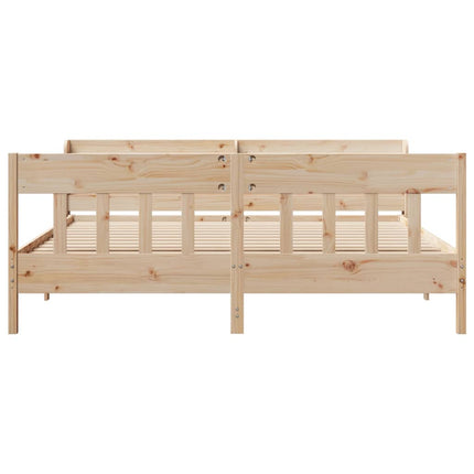 Letto senza Materasso 200x200 cm in Legno Massello di Pino