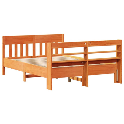 Letto senza Materasso Marrone Cera 120x200 cm in Legno di Pino