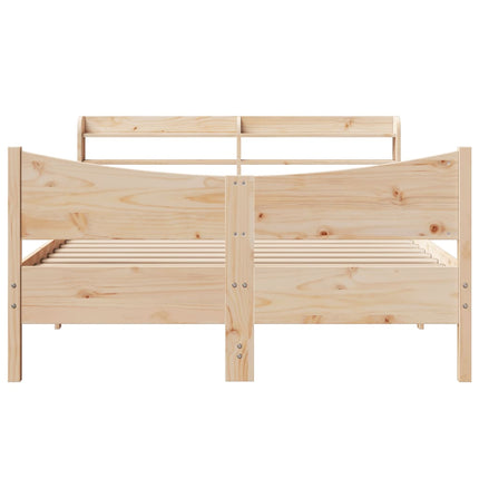 Giroletto con Testiera 140x190 cm in Legno Massello di Pino