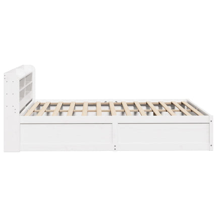Giroletto con Testiera Bianco 120x190 cm Legno Massello di Pino