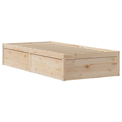 Giroletto con Testiera 75x190 cm in Legno Massello di Pino