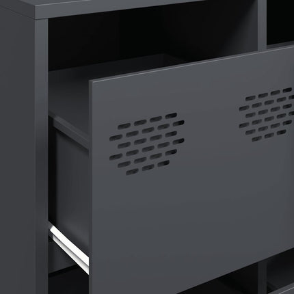 Credenza Antracite 135x39x103,5 cm in Acciaio Laminato a Freddo