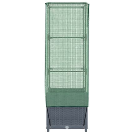 Letto Rialzato con Copertura Serra Effetto Rattan 40x40x139 cm