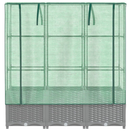 Letto Rialzato con Copertura Serra Effetto Rattan 120x40x138 cm