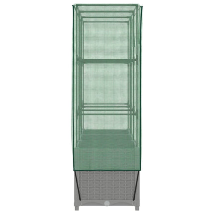 Letto Rialzato con Copertura Serra Effetto Rattan 120x40x138 cm