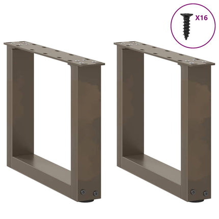 Gambe Tavolino CaffÃ¨ a U 2 pz 30x(30-31)cm in Acciaio