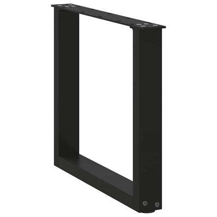 Gambe Tavolino CaffÃ¨ a U 2 pz Nero 50x(42-43) cm in Acciaio