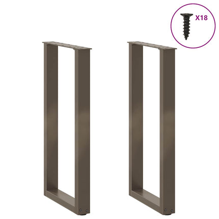 Gambe Tavolino CaffÃ¨ a U 2 pz Naturale 28x(72-73) cm Acciaio
