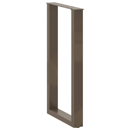 Gambe Tavolino Caffè a U 2 pz 40x(90-91) cm in Acciaio