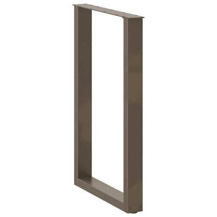 Gambe Tavolino CaffÃƒÂ¨ a U 2 pz 60x(90-91) cm in Acciaio