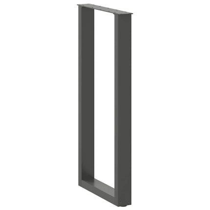 Gambe Tavolino CaffÃ¨ a U 2 pz Antracite 50x(100-101) cm Acciaio