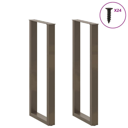 Gambe Tavolino CaffÃ¨ a U 2 pz 50x(110-111) cm in Acciaio