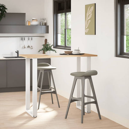 Gambe Tavolino da CaffÃƒÆ’Ã‚Â¨ a U 2 pz Bianco 60x(110-111) cm Acciaio