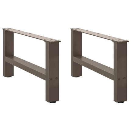 Gambe per Tavolino da Caffè Naturale 2 pz 60x(30-31)cm Acciaio